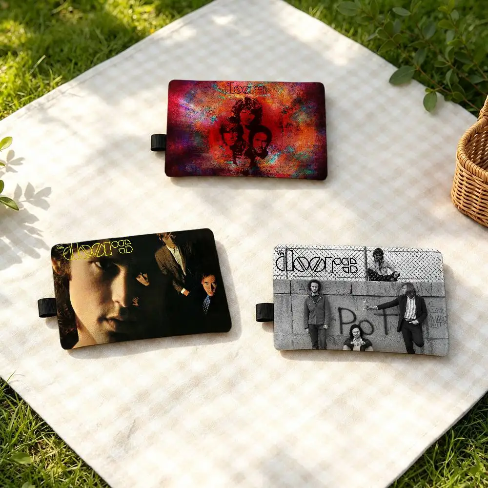 Band T-The Doors Zippered Coin Purse With Detachable Carabiner – Mini Coin And Key Pouch