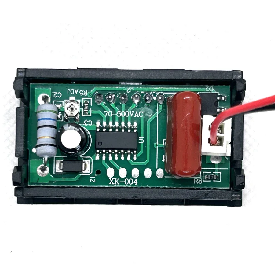 0.56 Inch Red Green Blue LED Display Meter Voltmeter Two-Wire AC70V-500V Use Voltage For12/24/96V Current Meters Tester Detector