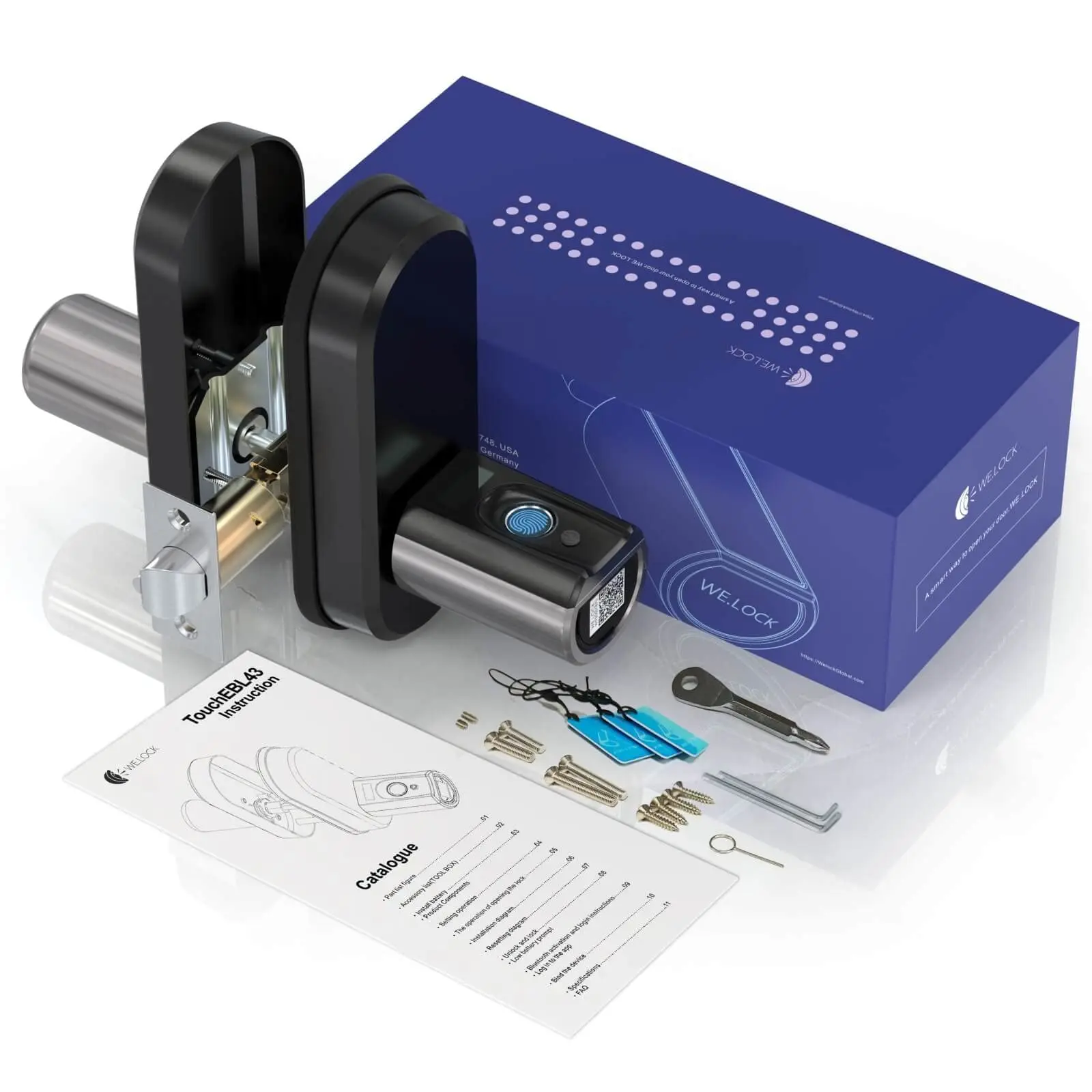 Sicurezza esterna impermeabile Impronta digitale biometrica Smart Lock Card Key Door Lock Controllo accessi app per smartphone Tuya