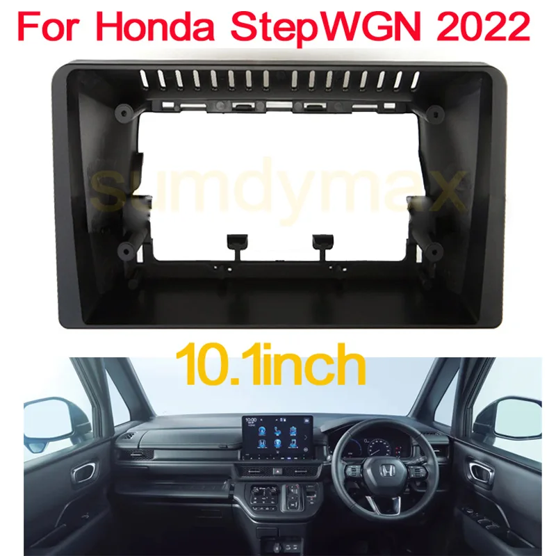 10.1 inch Car Radio Fascia for Honda StepWGN 2022 2023 Dash Trim Kit Frame Panel Head Unit Car Refitting