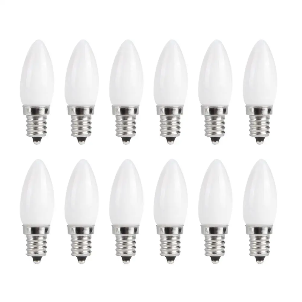 

Candelabra E12 Light Bulb 75-85LM Warm White 230V 1.5W 2700K 3000K Ideal for cabinet for landscape Lighting