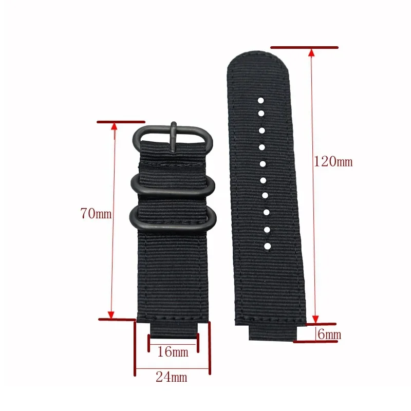 ไนล่อนสายนาฬิกา16มิลลิเมตรสำหรับ Casio GM110 GM2100 GA900 GA110 GA2100ผ้าใบสายนาฬิกาข้อมือสายรัดไนลอนสีดำสายรุ้ง