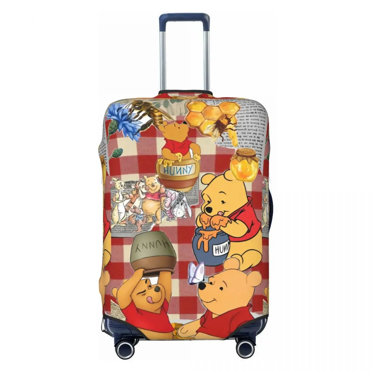 

Винни Пух Пятачок мультфильм чемодан чехол круизная поездка полета стретч защитный чехол для багажа