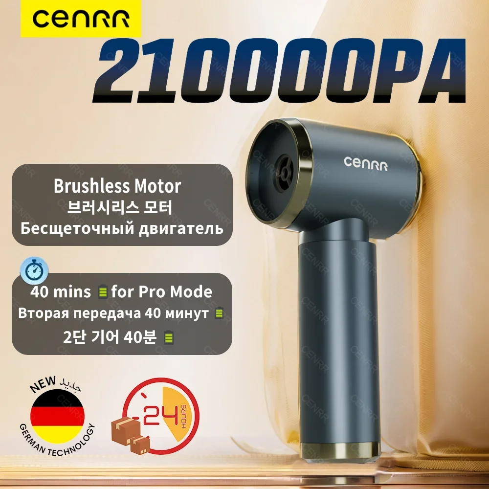 CENRR Mini 210000PA Car Vacuum Cleaner High Suction Wireless Cleaner Cordless Vacuum Car Cleaner Powerful Cleaning Machine
