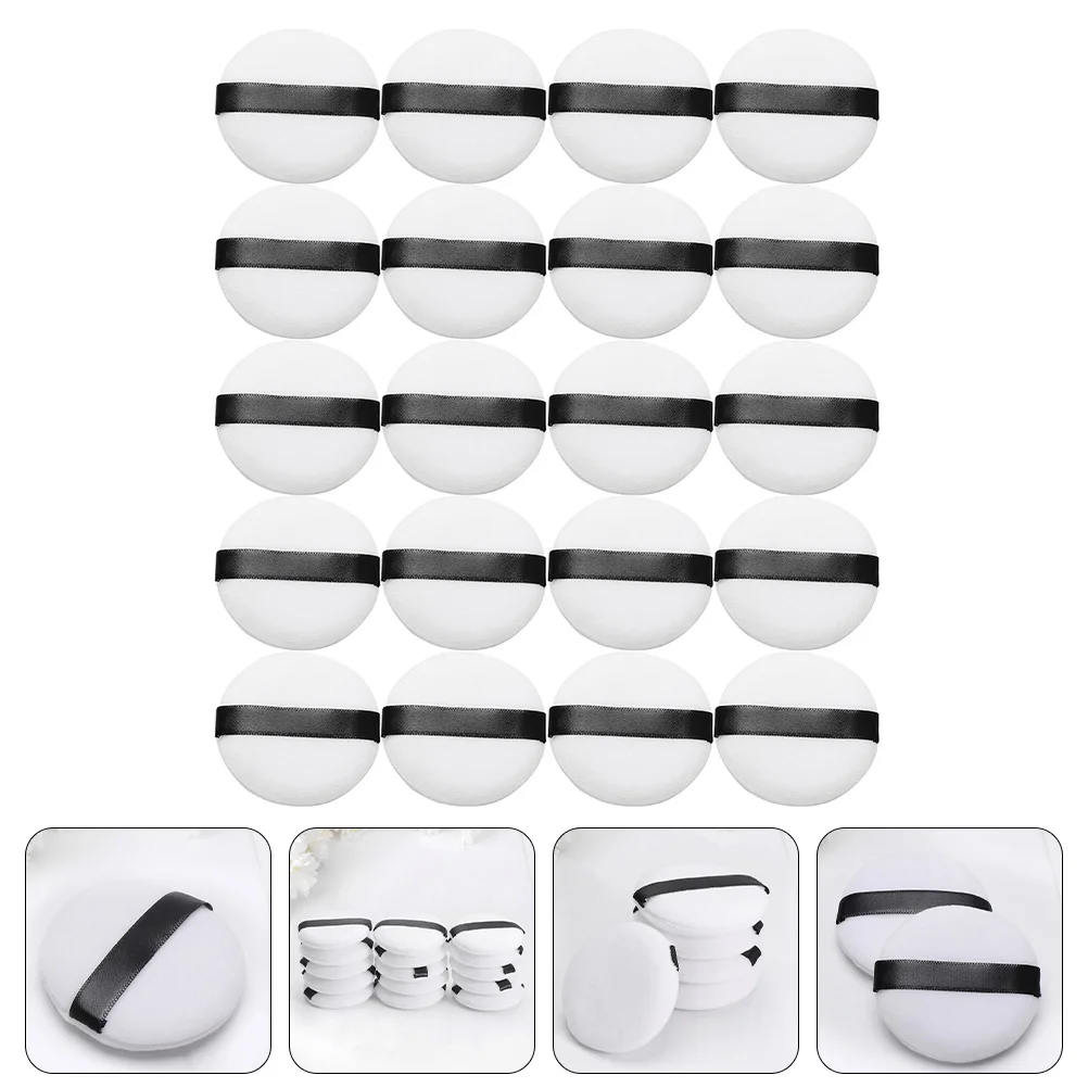 20 szt. Małych Puszek do Pudru do Makijażu, Wygodne Narzędzie do Aplikacji Pudru, Prosty Design