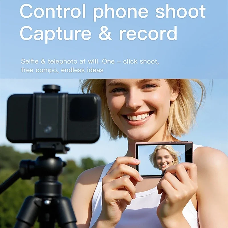 Magnetic Wireless Selfie Rear Camera Monitor Screen for Phone Camcorder Lens Smartphone Selfie Vlog Live Stream Video Recording