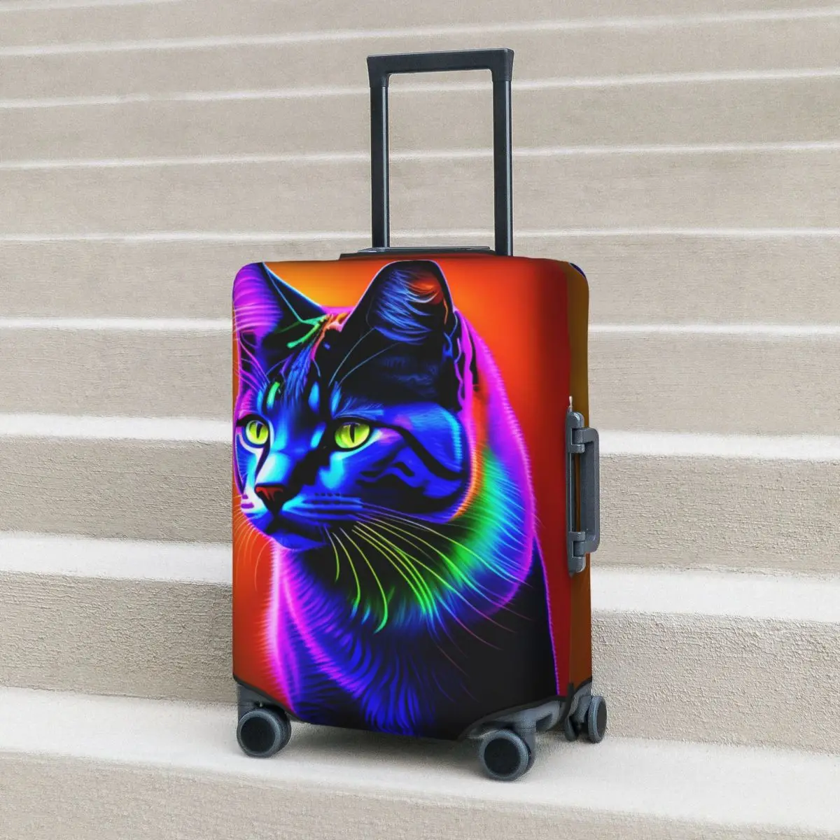 

Чехол для чемодана с изображением кошки, круиз для животных, отпуск, эластичные аксессуары для багажа, защита