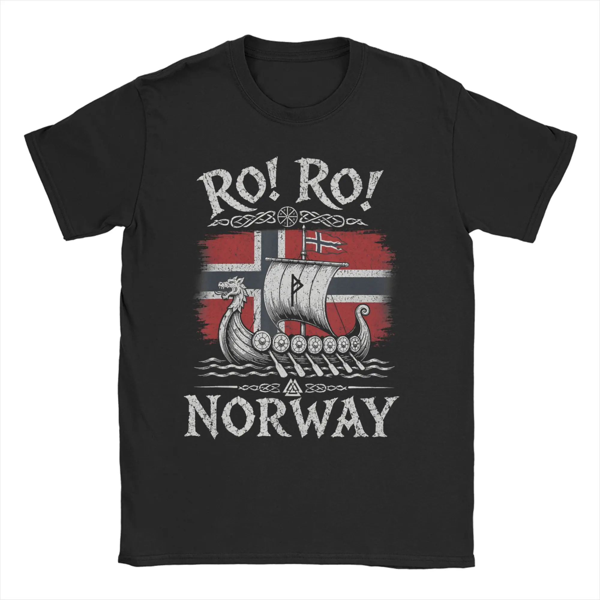 Men Women Norwegian Ship Norway Flag Row Country Heritage Pride T Shirts  Pure Cotton Clothing O Neck Tees Original T-Shirt