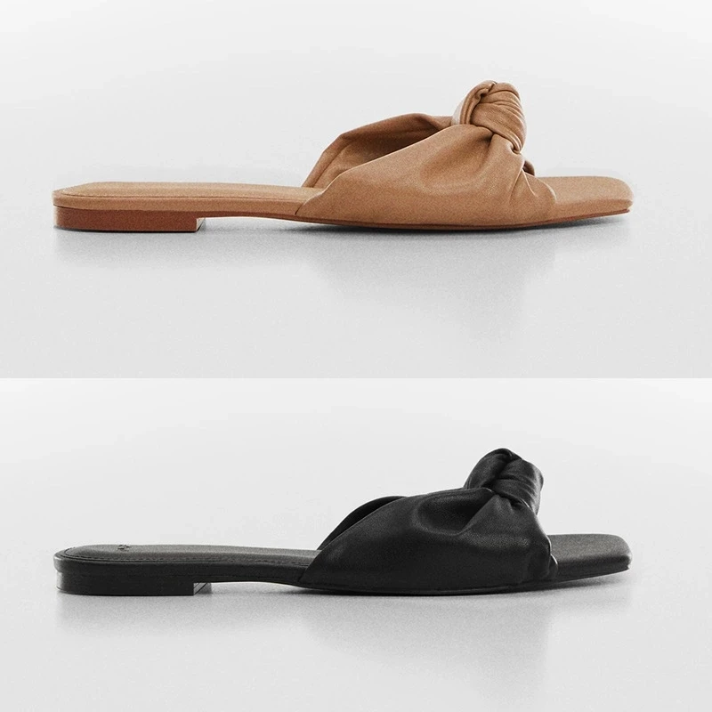 

High Quality Soft Leather Pu Women's Slippers Light Comfortable Flat Sandals for Ladies Summer House Sandals Beach Flip Flops