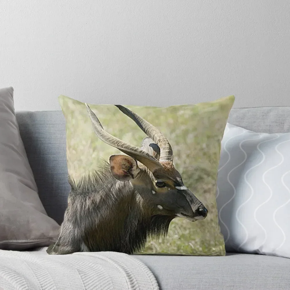 

Male Nyala Close Up Throw Pillow Christmas Pillows bed pillows Rectangular Cushion Cover pillow cover luxury pillow