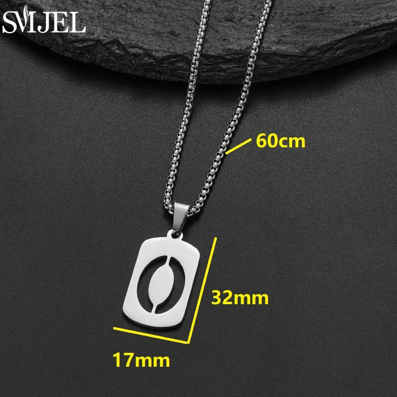 Fashion 0 1 2 3 4 5 6 7 8 9 Lucky Number Necklace for Women Men Stainless Steel Angel Number Necklaces Pendant Charms Chokers