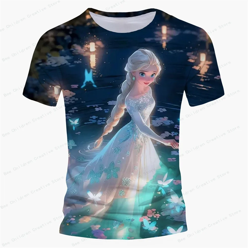 

Kids Summer Disney Fantasy Frozen 3d Printed Kids T-shirt Boys Girls Casual Clothing Cartoon Quick Drying Breathable top