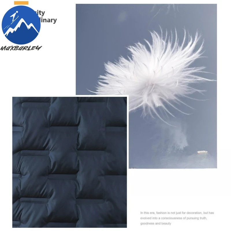 Maxbarley Men Short Down Jacket Stand Collar Outdoor Office Lightweight Puffer Coat High End Embroidery Warm Winter Wool Jackets