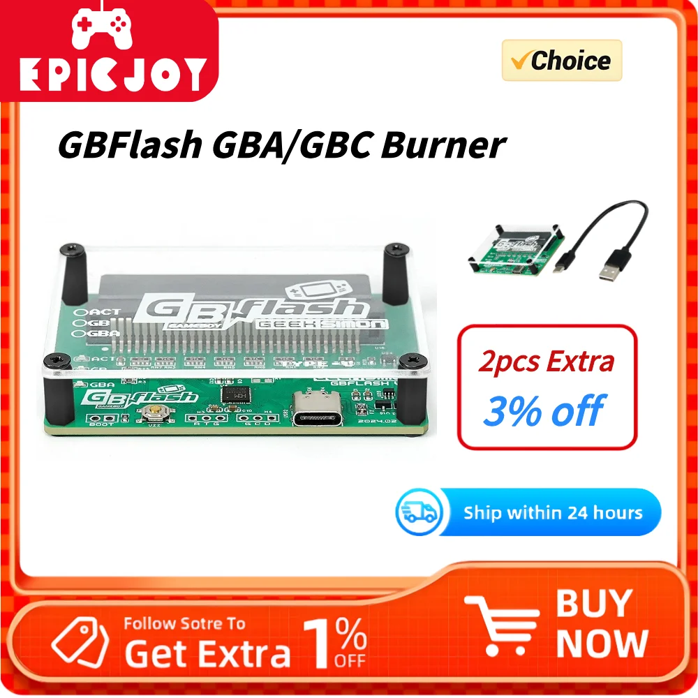 

GBflash GBA/GBC Burner Great Design USB Adapter No Screen GBflash Cart And Type C Data Cable