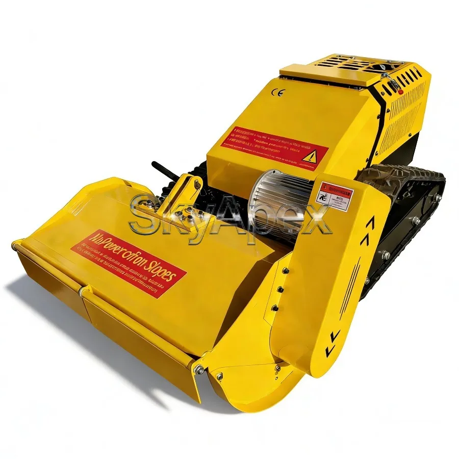 Remote Control Crawler Heavy Duty Lawn Mower Robot Industrial Durable Self Propelled Land Clearing Weeding Machine