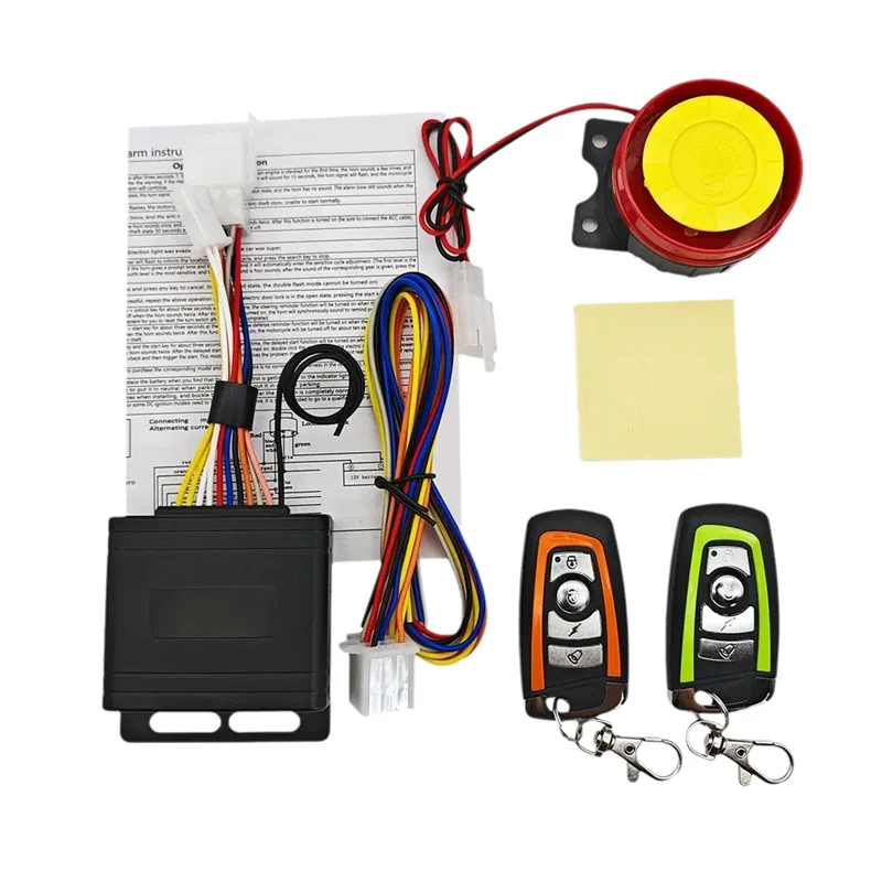 

Motorcycle Alarm System DC 12V Motorcycle Anti Theft Kit Security Alarm System Builtin Vibration Sensor 120Db