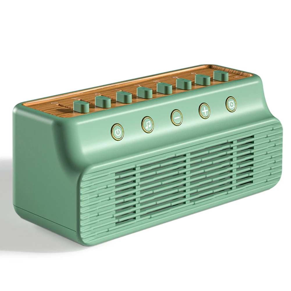 مكبر صوت أبيض اللون مع 8 أصوات طبيعية آلة صوت النوم من النوع C قابل لإعادة الشحن صوت طبيعي خلاط مكبر صوت للديكور المنزلي