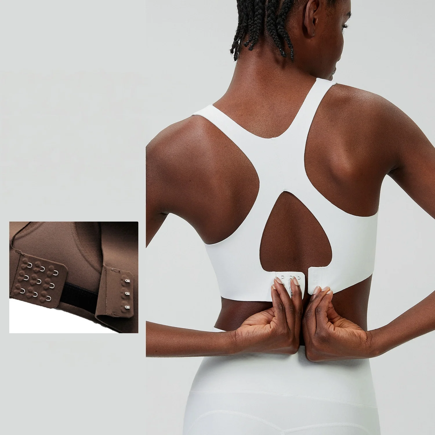 Liquid glue one-piece mold cup sports bra for women large size three-dimensional cup anti-shock for running fitness and yoga