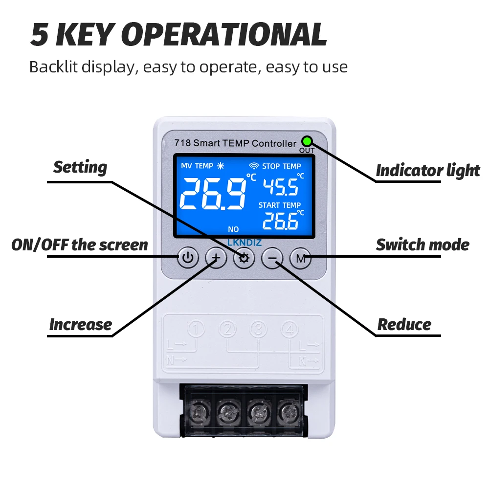 Imagem -03 - Controlador Inteligente de Temperatura Wifi Controle de Termostato Constante Interruptor de Cronometragem Controle de Ciclo Opção de Cabeça de Sensor Múltiplo