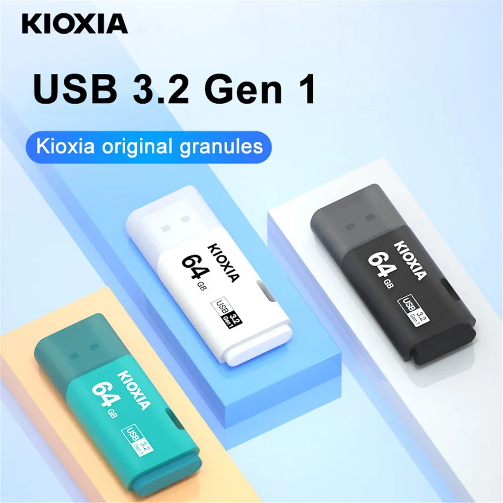 Kioxia USB TransMemory Flash drives USB3.2 Gen1 White Green 64GB 128GB 256GB Formerly Toshiba U-Pan Pen drive usb stick memory