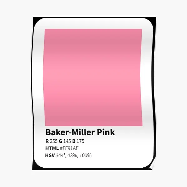 Baker Miller Pink Pantone  Poster Painting Decoration Room Art Funny Wall Decor Modern Mural Vintage Home Picture Print No Frame