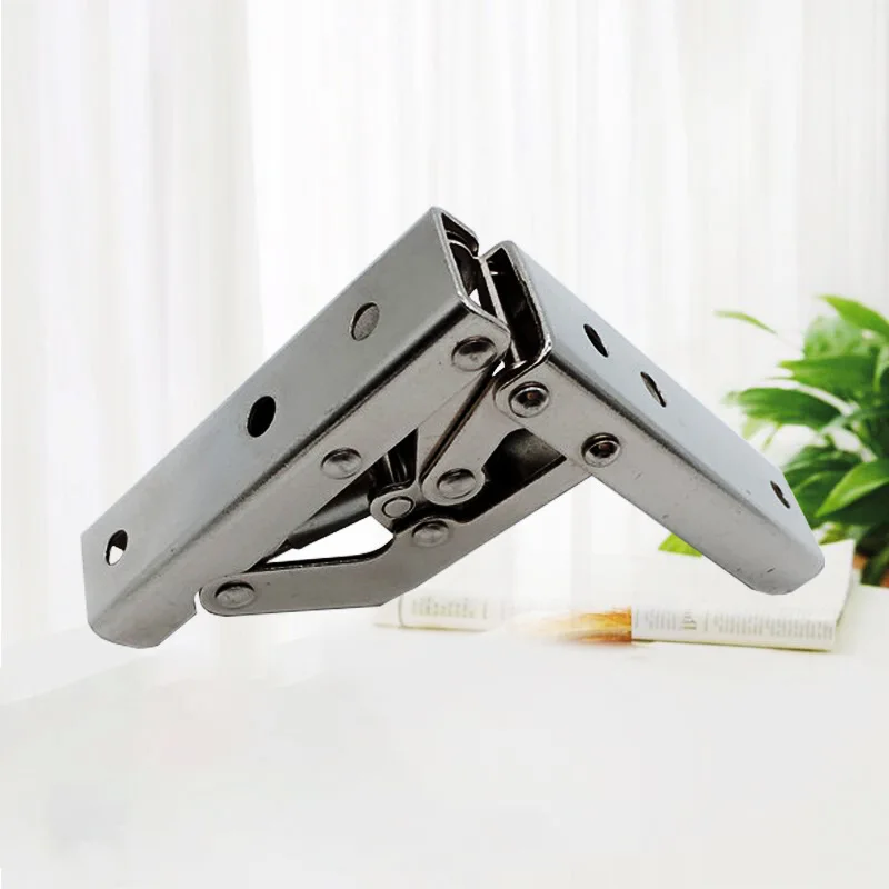 

2Pcs 90 Degree Folding Hinge Simple Installation Conversion 180 Degree Table Support Sheet Concealed Flap Hinge RV Accessories