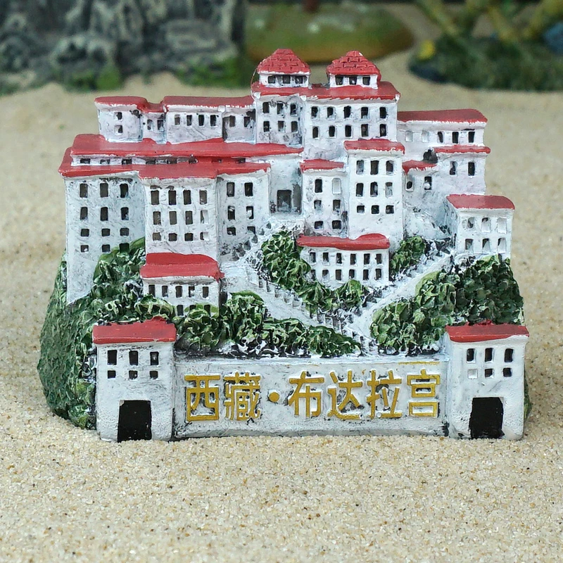 resin figure mental psychological sand table game box court therapy Building china  Potala Palace  tibbet