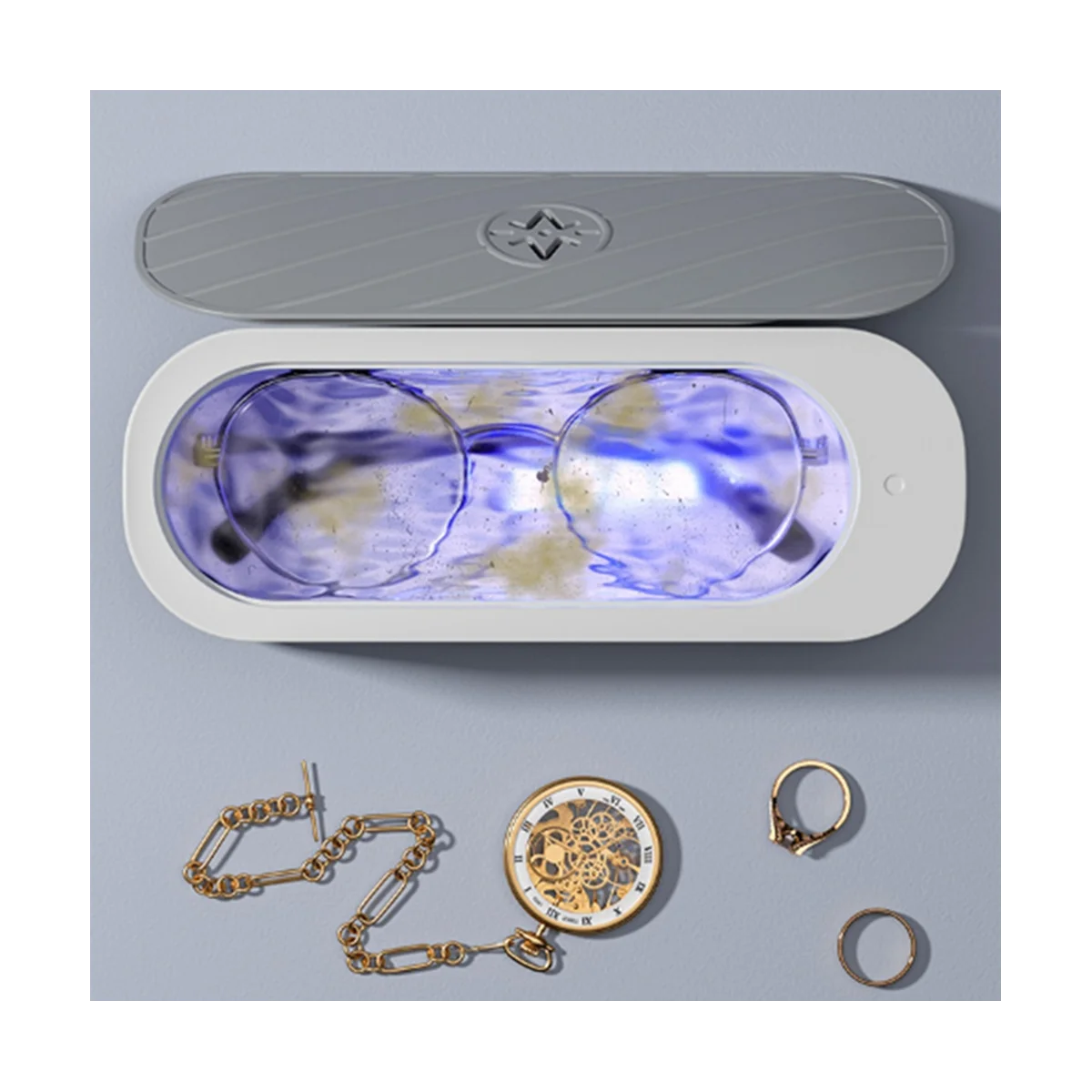 منظف بالموجات فوق الصوتية منظف المجوهرات بالموجات فوق الصوتية المحمولة آلة بالموجات فوق الصوتية منخفضة الضوضاء لجميع النظارات والمجوهرات