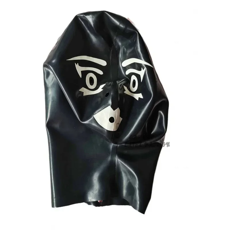 

Sexy Latex Hoods Rubber Fetish Mask Headgear Cosplay Costumes
