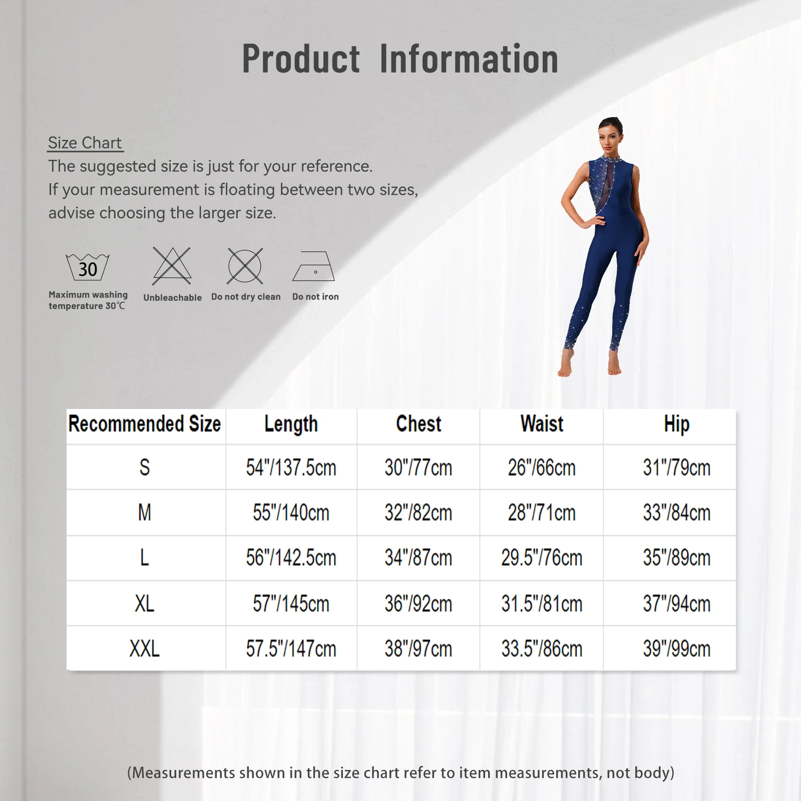

Women Gymnastics Unitard Dancewear Rompers Bodysuit Glittery Rhinestones Sleeveless Back Hollow Out Jumpsuit for Ballet Rhythmic