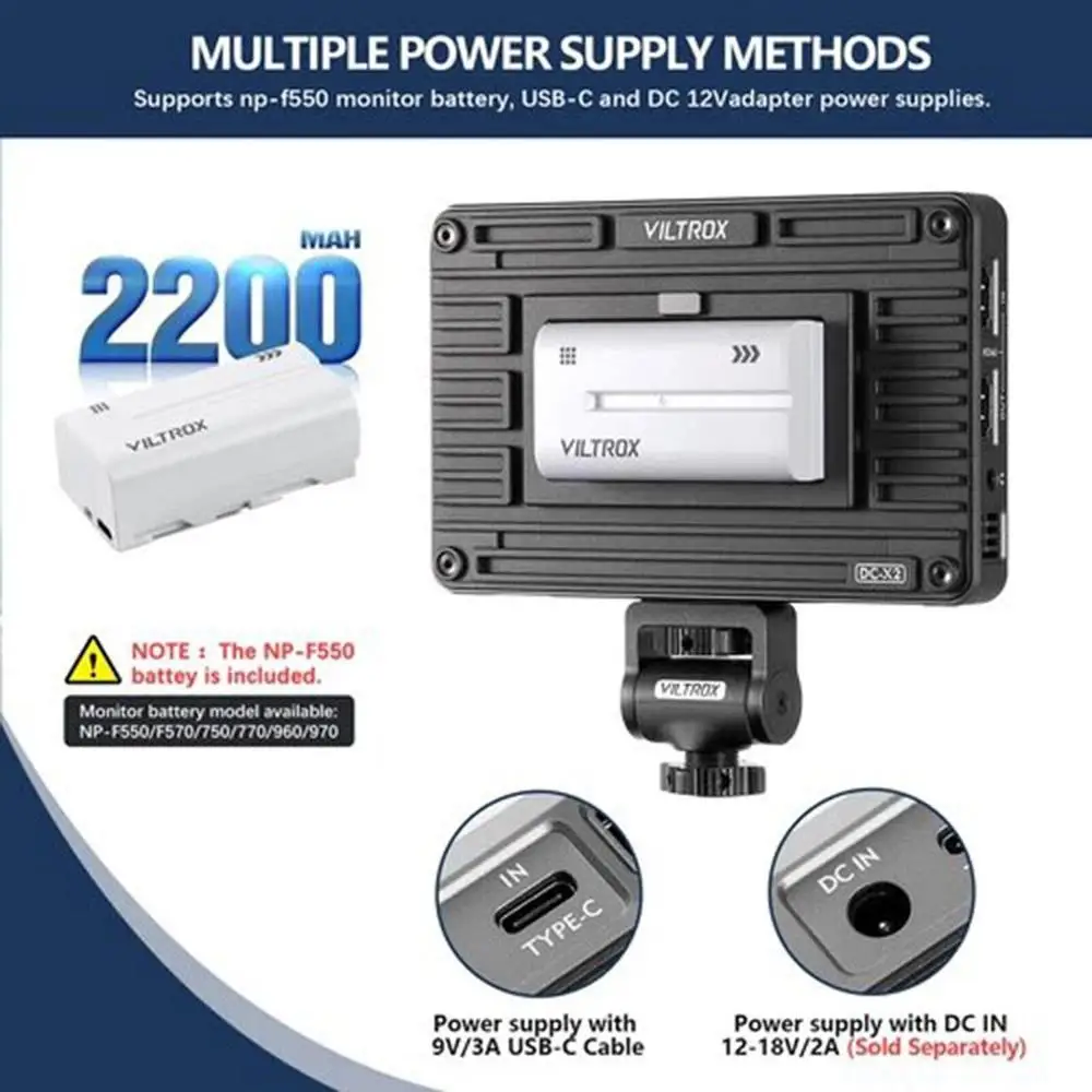 Viltrox DC-X2 DC-X3 Monitor portátil 6 pulgadas 2000 Nits 4K pantalla táctil profesional fotográfico HD FHD cámara Monitor para vídeo