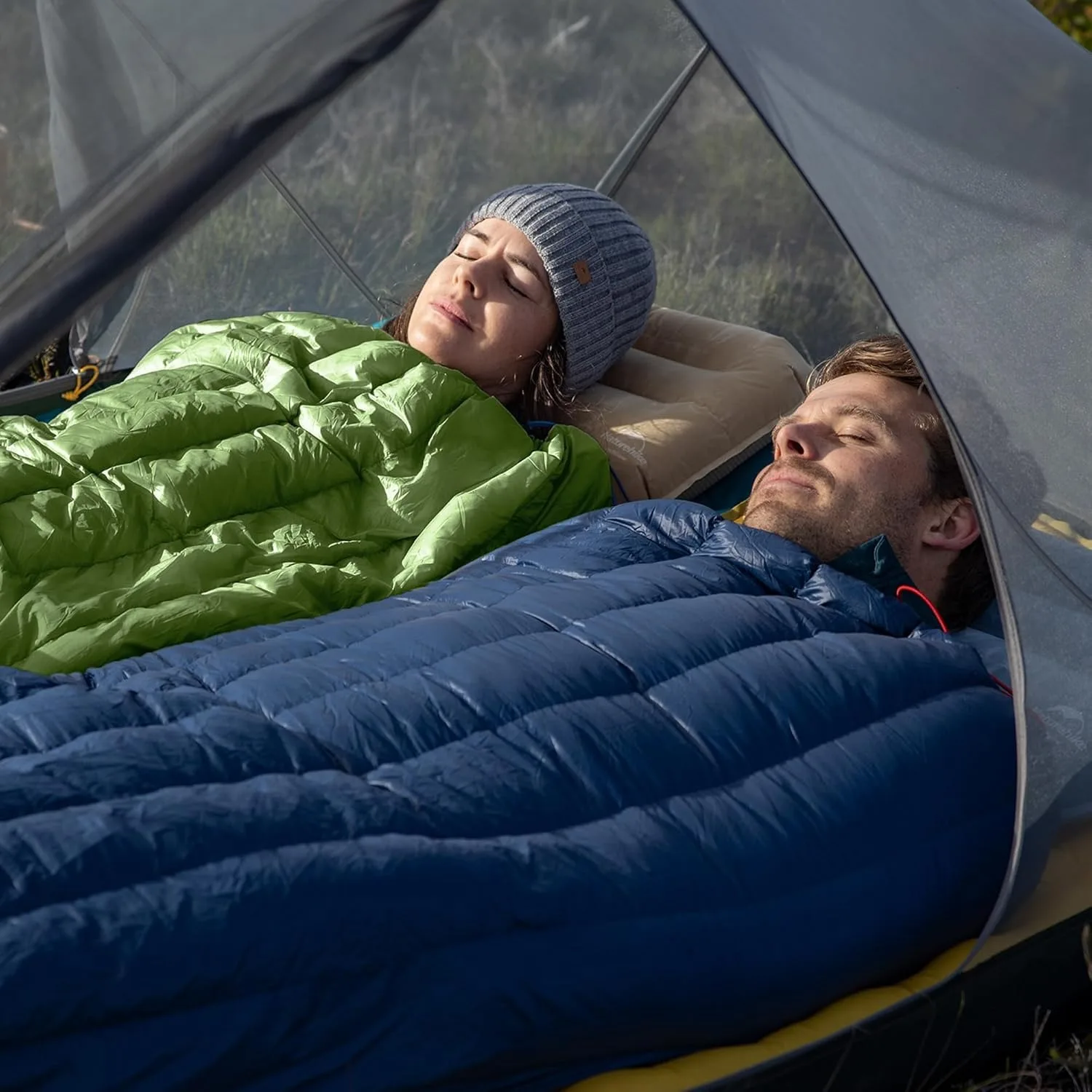 Naturehike Ultralight Backpacking Duck Down Sleeping Bag for Adults Warm Splicable Double Quilt 2 Person Sleeping Bags for Hiking Camping 3 Seasons 8