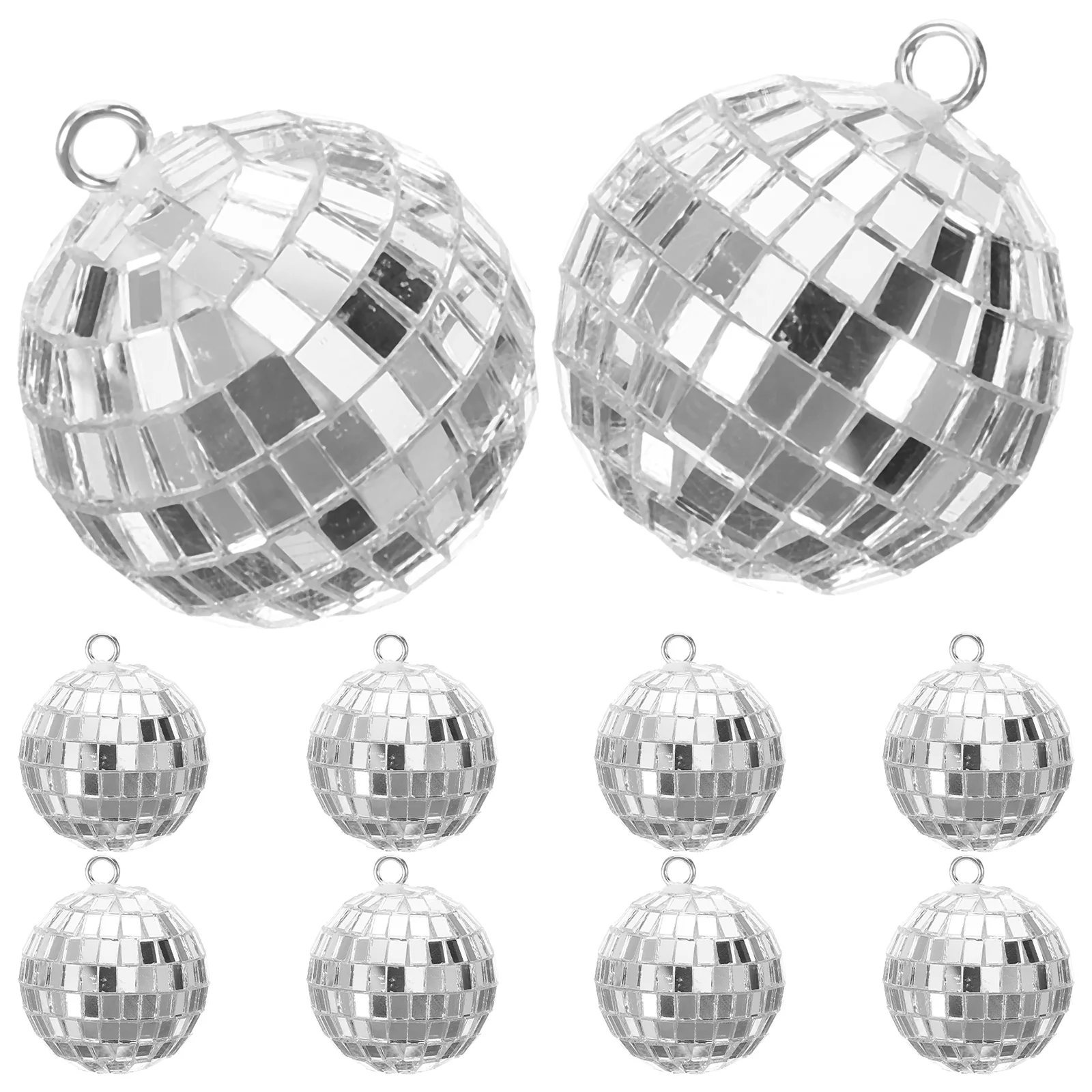 10 Pcs Disco Lob Vintage Decor Wind Chime Pendant Decoration Chic Mirror Ball Ktv Party Decorate