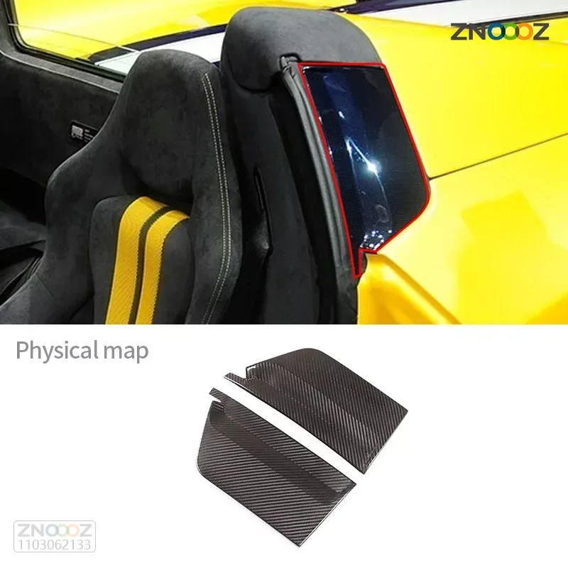 For Ferrari 458 2011-2016 Real Carbon Fiber B-Pillar Car Window Decoration Cover Side Pillar Protection Cover Car Accessories