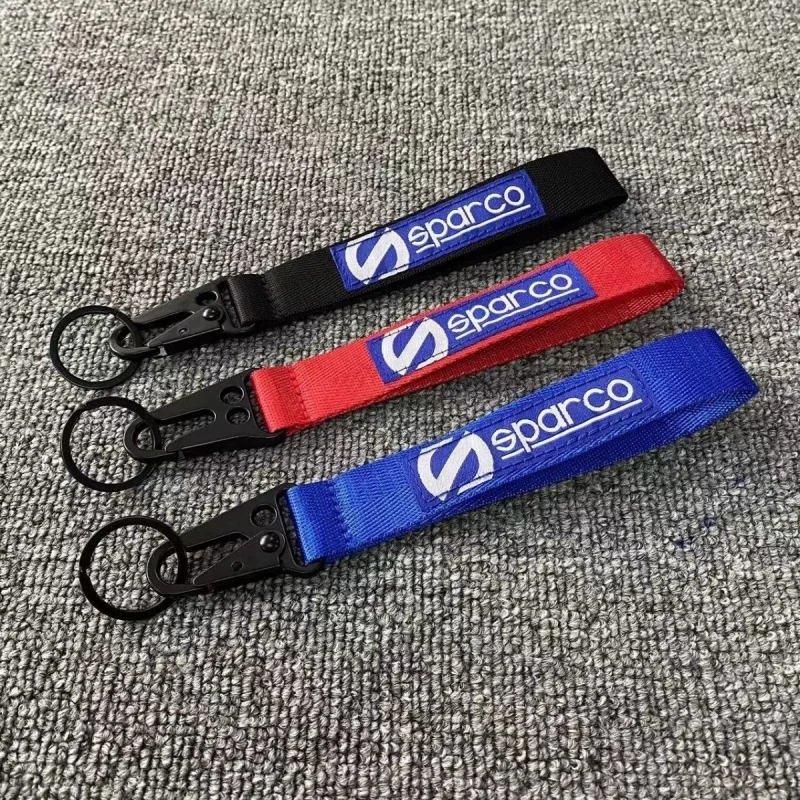 Sparco Keychain, Hanging Rope, Metal Keyring Accessories, Car and Motorcycle Keyrings