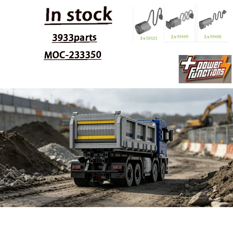 Building Blocks 8x8 Dump Truck MOC-233350 City Freight Transport Dump Truck 3933 Parts Creative Educational Custom Toy Gift