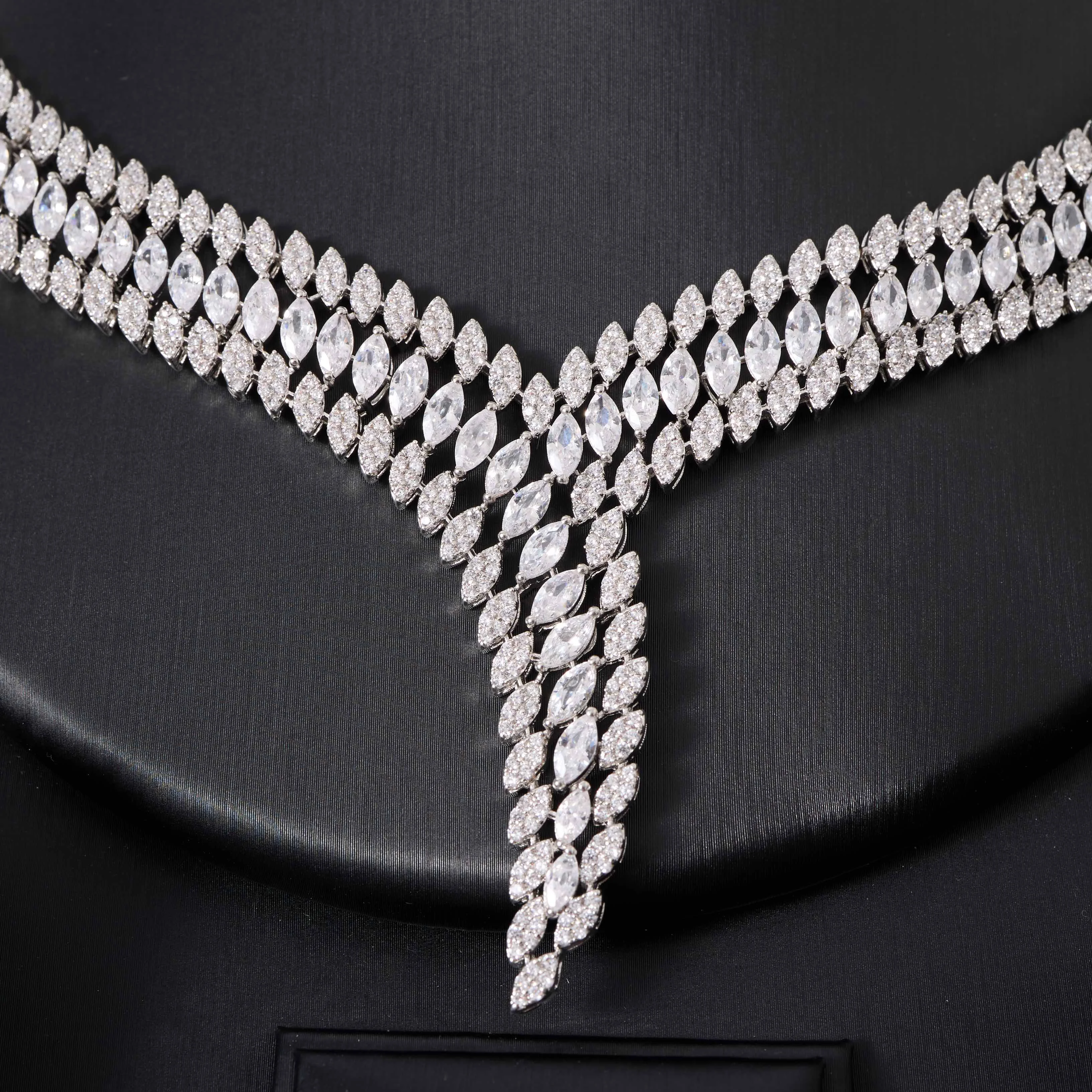In JEWELIFE Women's Cubic Zircon Necklace Set Elegant Bridal Wedding Jewelry Accessory 00121