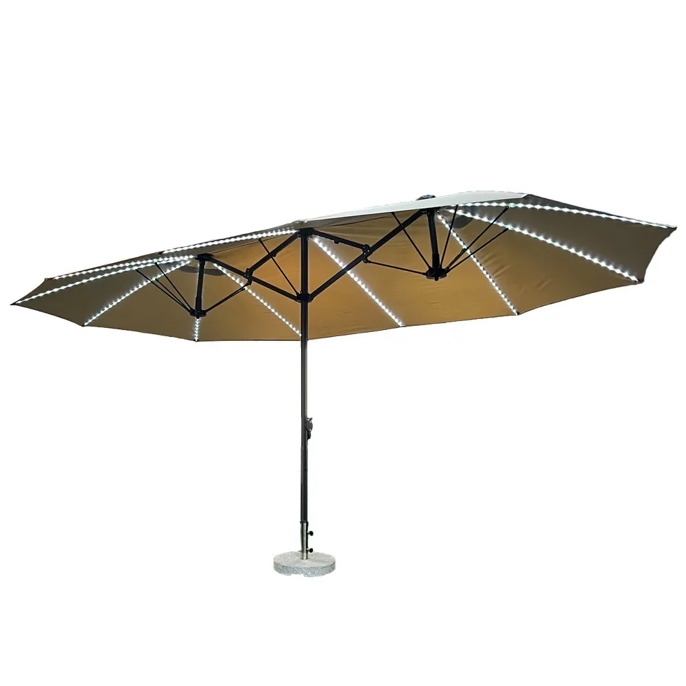 2026 Three-Head Rotating Sun Shelter  Aluminum Pole Waterproof (2000-3000mm) for 3-4 People Summer Use Villa Garden Terrace