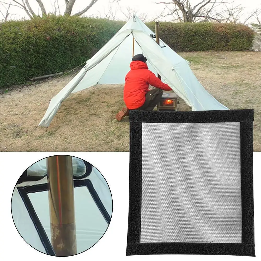 

Camping Fireproof Cloth Anti-scalding Tent Protector Stove Jack Fire Resistant Chimney Pipe Vent Welding Blanket