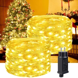 100M 50M 30M 20M 10M Copper Wire LED String Light Christmas Decoration Warm/RGB LED Fairy Lights Outdoor Garder Xmas Room Decor