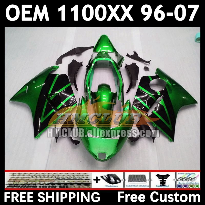 Blackbird For HONDA CBR 1100XX CBR1100 XX 86No.64 CBR1100XX 96 97 98 99 00 01 2002 2003 2004 2005 green black 2006 2007 Fairing