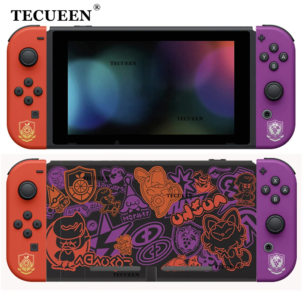 PM Scarlet Violet Edition 교체 쉘 Nintendo 스위치 콘솔 및 Joy-Con DIY 부품 하우징 케이스 액세서리