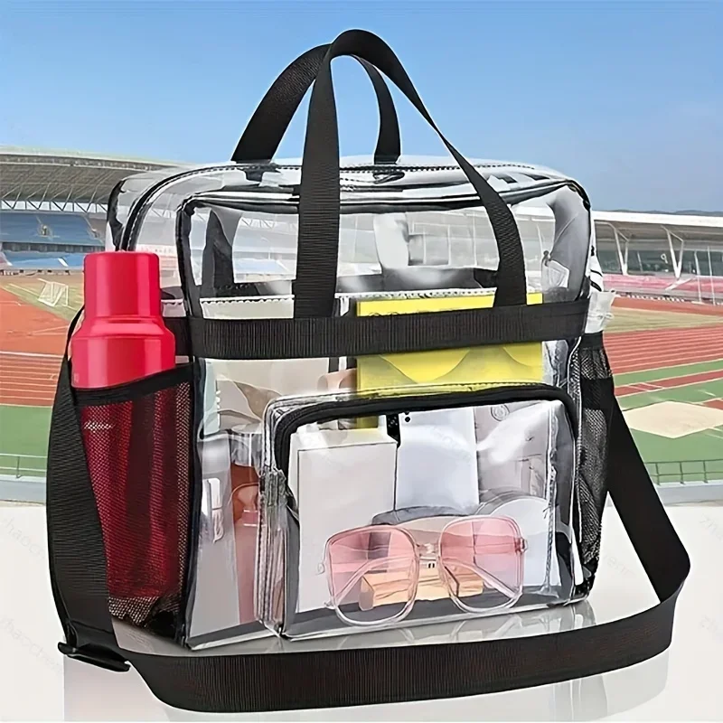 Portable PVC Travel Bag with Large Capacity and Transparent Design for Easy Organization and Washing