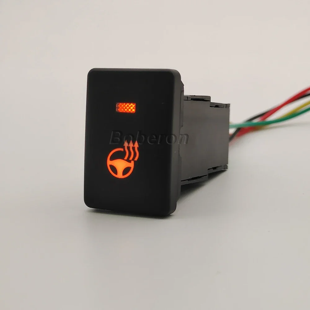 1PC LED Light Steering Wheel Heating Control Switch Button For Toyota RAV4 Camry Prius Corolla PRADO