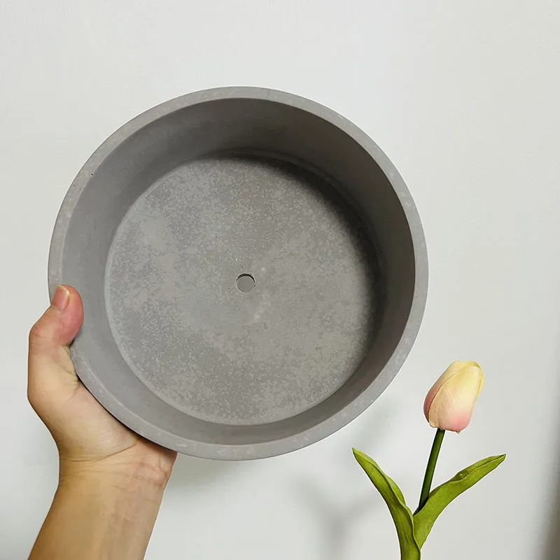 

New Silicone Mold Cement Large Concrete Planter Making 20cm Succulent Gardening Epoxy Jesmonite Home Decor