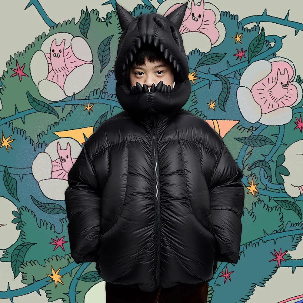 NIGO Children's Autumn And Winter Long Sleeve Stereoscopic Dinosaur Shaped Hat Puffer Down Jacket #nigo31325