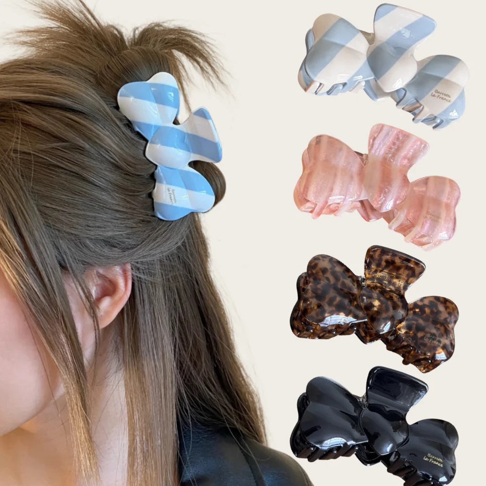 

Dowell Retro Korean-Style Bow Hair Clip Versatile Acetate Hair Accessory for Women And Girls Gift