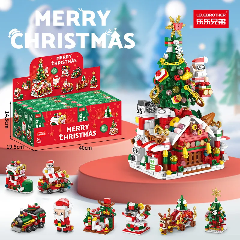 

Anime Christmas Decoration Building Block Toys Santa Claus Bulk Classic Bricks Assembly Educational Figures Model Dolls Gift