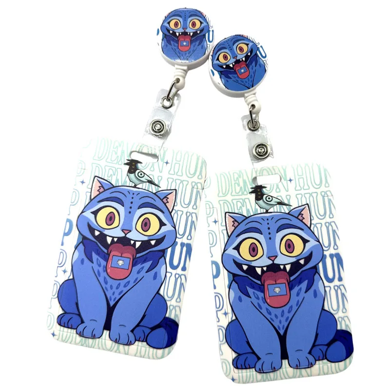 KPop شيطان الصيادين ريترو ستايل حامل أوراق الاعتماد الزهور اسهم ل مفتاح الرقبة حزام لبطاقة شارة الصالة الرياضية المفاتيح كيرينغ الهدايا #6