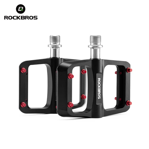 Pedales de bicicleta ROCKBROS Pedal ligero izquierdo/derecho 3 rodamientos Pedal de bicicleta de carretera Pedal de aleación de magnesio ensanchado ultraligero 171G